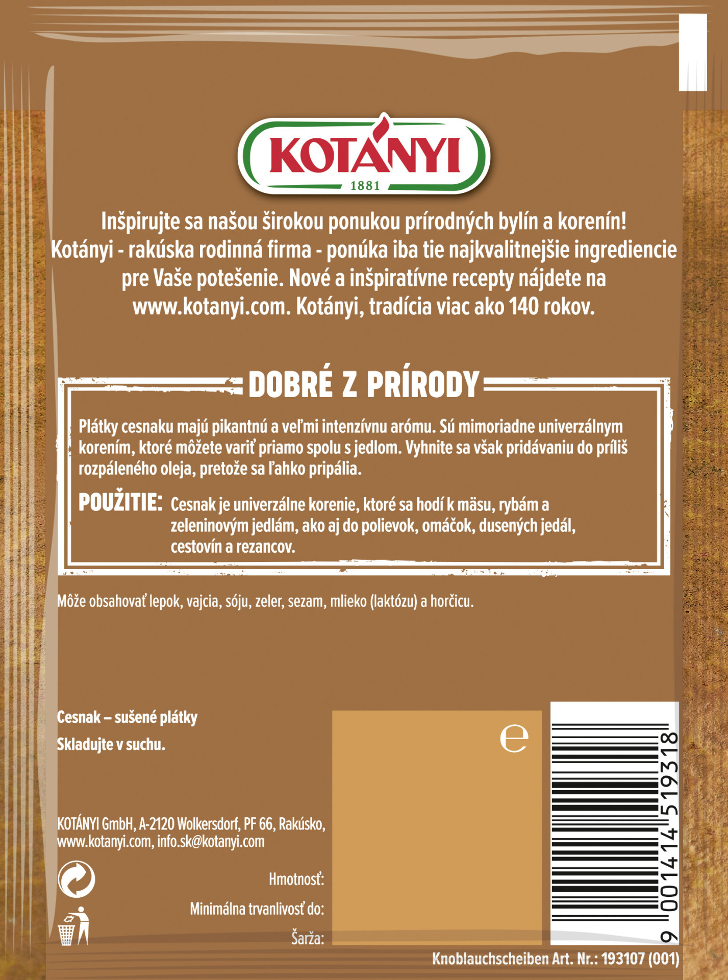 Cesnak plátky